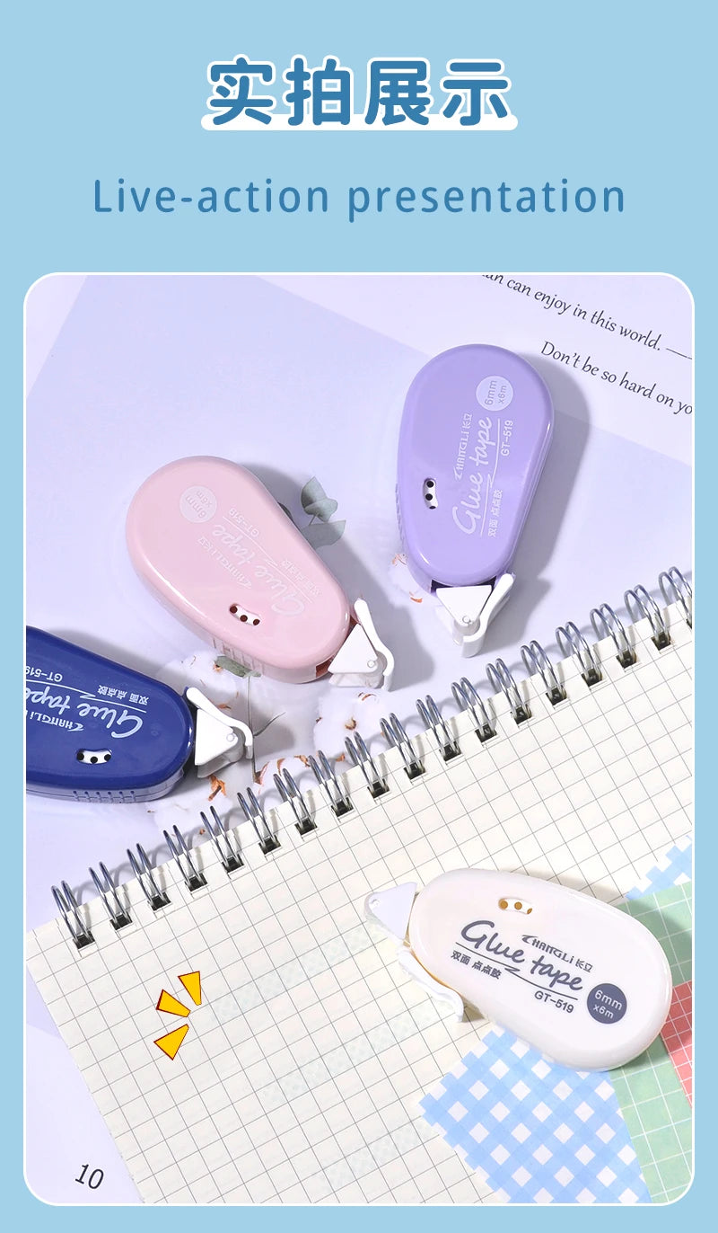 6m*6mm Double Sided Adhesive Dots Glue Tape DIY Scrapbooking Collage Photo Album School Stationery Supplies Roller Tape