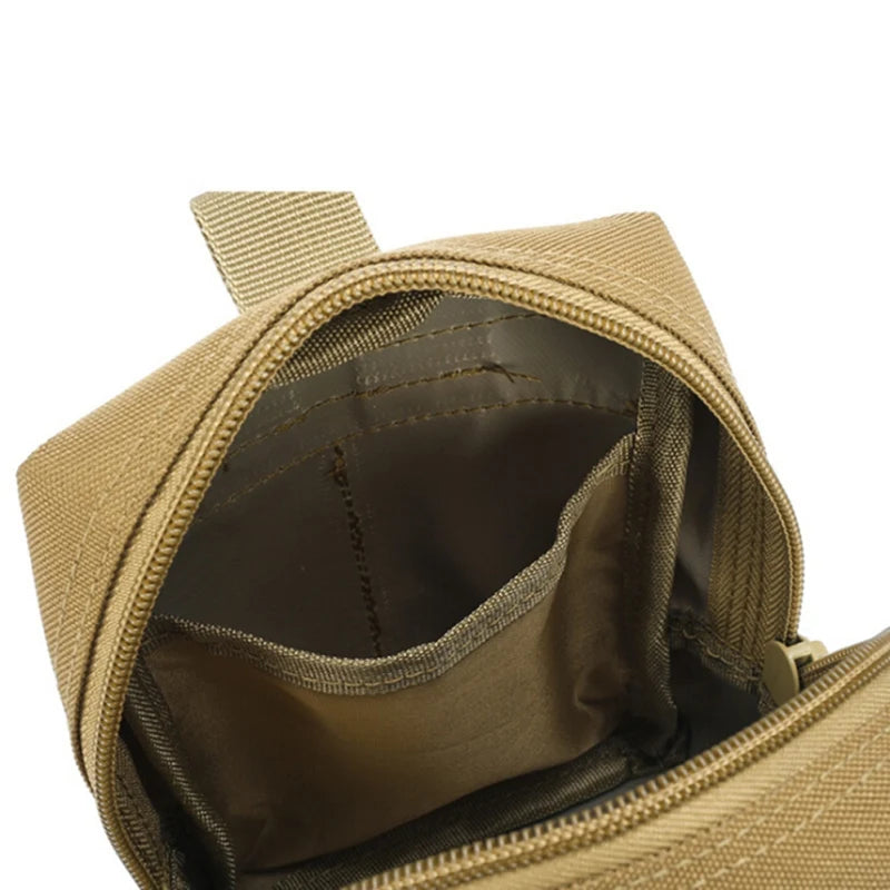 Molle Utility EDC Waist Bag Tactical Pouch Medical First Aid Bag Outdoor Sports Camping Hunting Waist Belt Pocket Sundry Bag