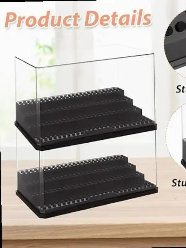1pc 3-Tier Universal Minifigure Storage Box, Acrylic Collection Display Case, Dustproof Minifigure Organizer Compatible