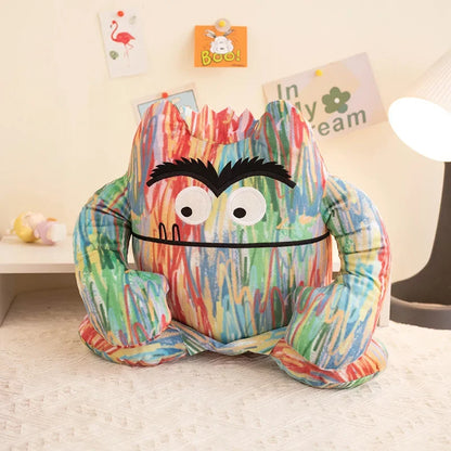 Emothional Monster Plush Toys Big Mouth Demon Stuffed Anime Plushie Colorful Dolls for Birthday Halloween Party Gifts
