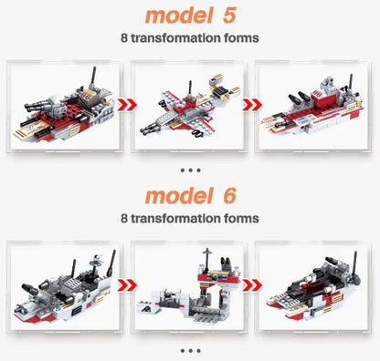 Navy Aircraft Carrier Building Blocks Military Tanks Ships Airplanes Model Warships Building Blocks Assembly Toy Set for Boys