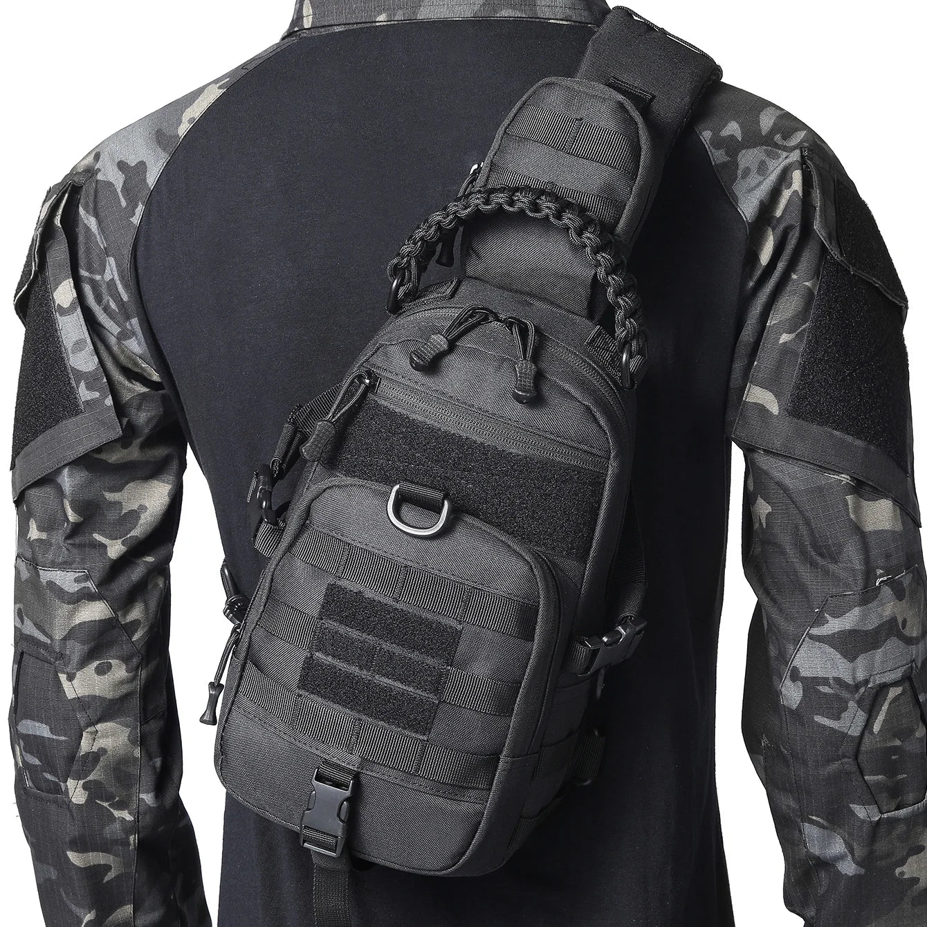 Multi functional outdoor chest bag, sports cycling, hiking, portable and wear-resistant crossbody bag