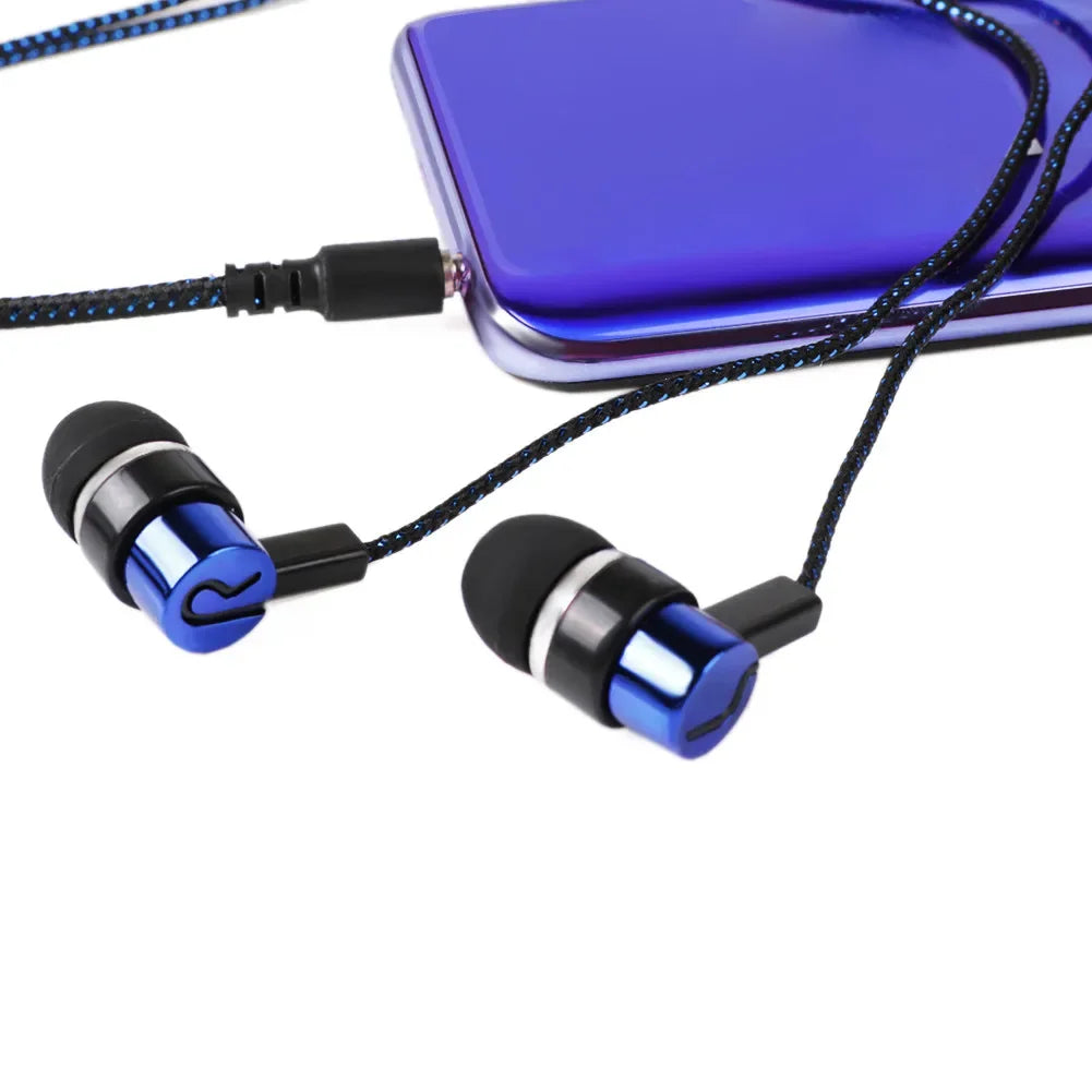 Universal Wired Earphone Noise Reduction In-Ear Stereo Earphones Noodles Style Sport Headset For Samsung Huawei Headphones