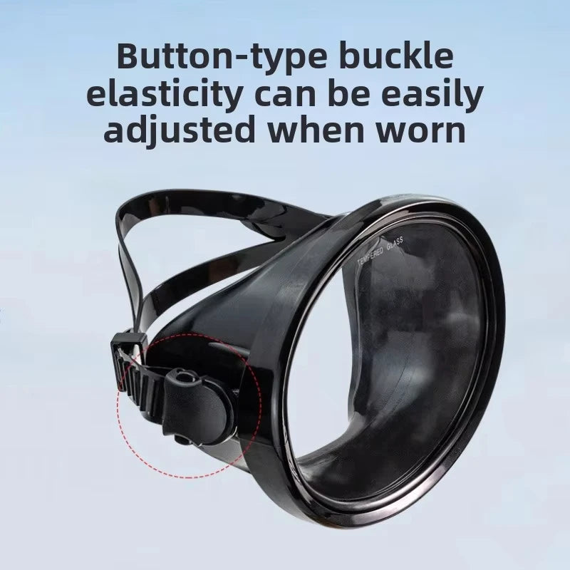XIAOTREE   Fisherman's Goggles Tempered Glass Waterproof Snorkeling Goggles Adjustable Anti-Fog Diving Mask Freediving