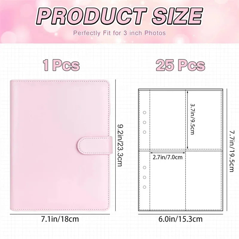 25pcs Page(4 Grids) Photo Card A5-Binder Kpop Photo Albums Idol Cards Loose-leaf Collect Book Binder Binder Photocard Holder