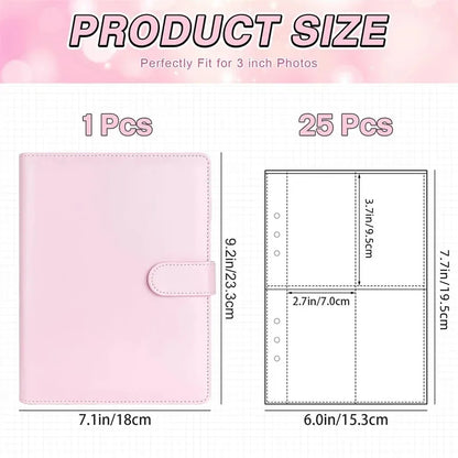 25pcs Page(4 Grids) Photo Card A5-Binder Kpop Photo Albums Idol Cards Loose-leaf Collect Book Binder Binder Photocard Holder