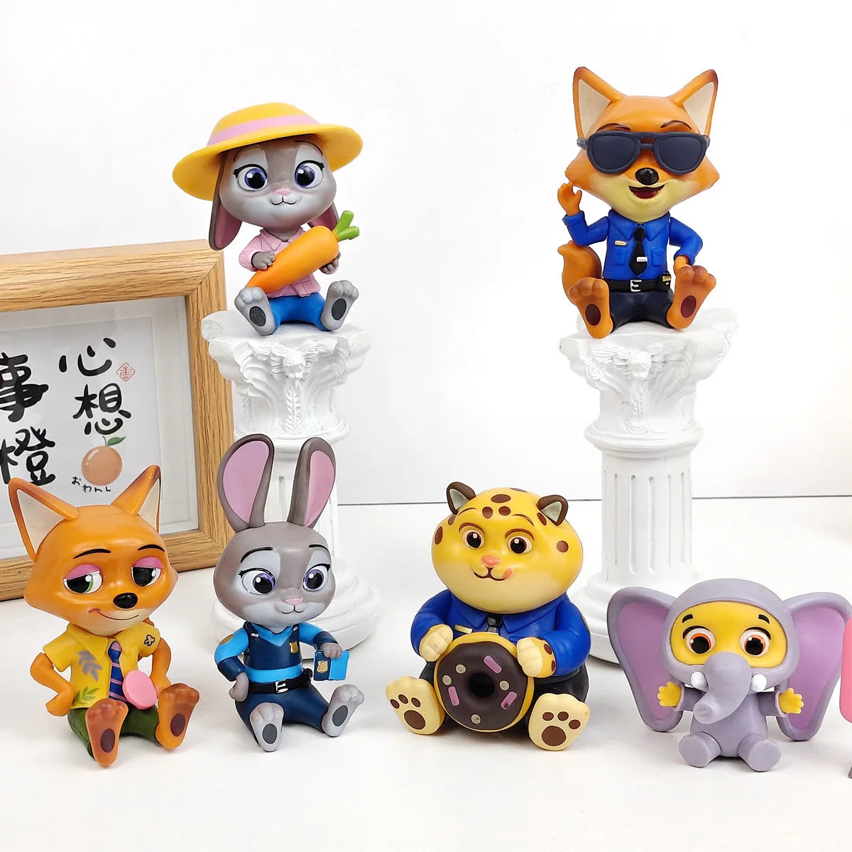6pcs/set Zootopia Zootropolis Judy Hopps Nick Wilde Cartoon Movie Action Figure Toys Collection Model Cute Doll Gift Decoration