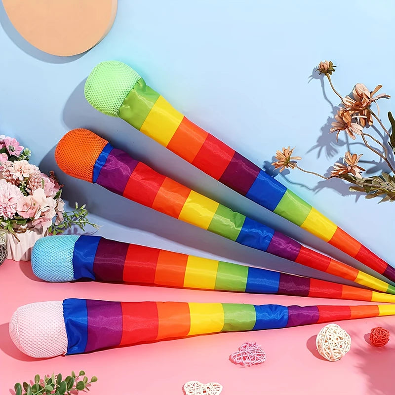 Rainbow Comet Ball Soft Tail 65cm Indoor Outdoor Play Ball Throwing Receiving Ball Park Sports Relax Coordination Training Ball