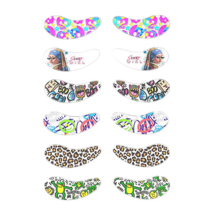 Blackwings 6 pairs of silicone eye patches are suitable for dark circles and puffy, reusable female cooling gel eye mask.