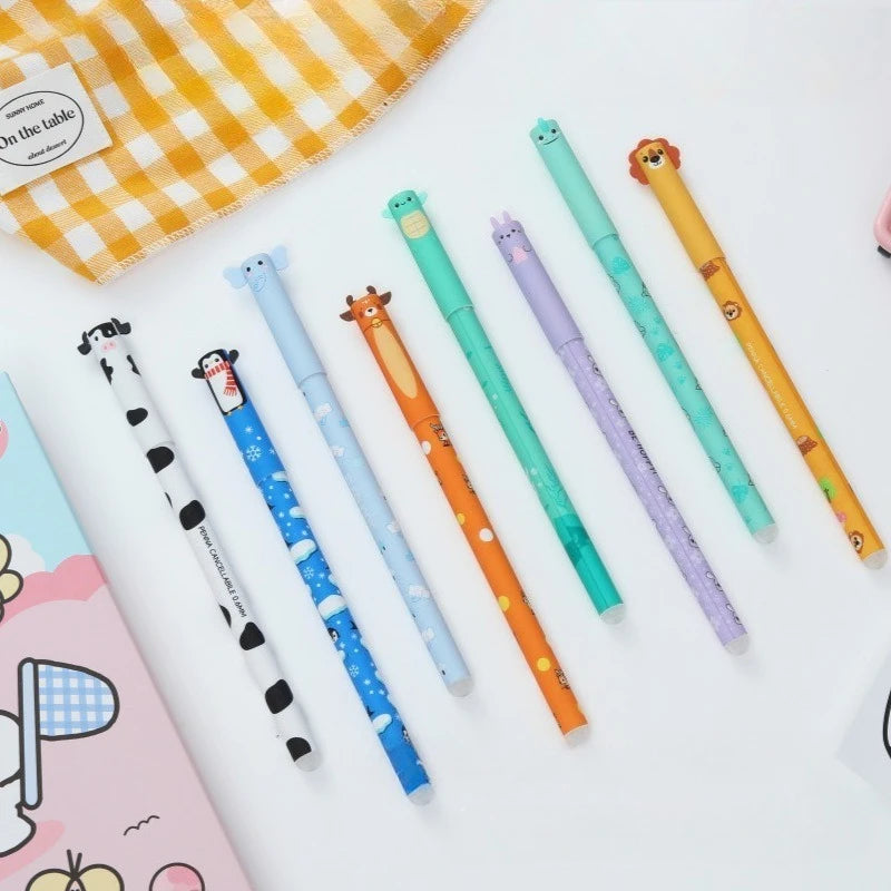 8/16pcs Animal-Shaped Erasable Pens for Journaling, Writing, Office Supplies, Gift Ideas, Office Stationery, Cute Writing Tools