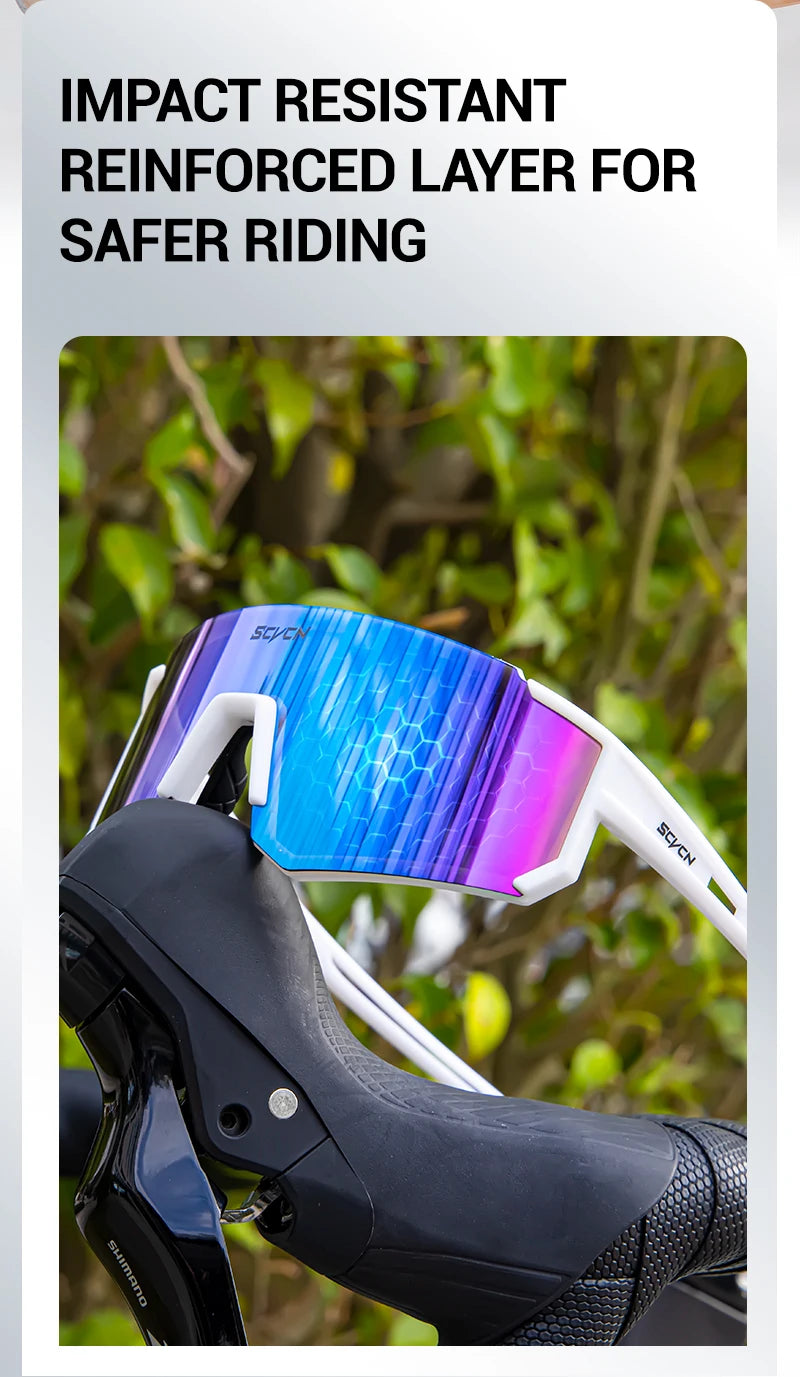 SCVCN Outdoor Cycling Sunglasses Men MTB Driving Bike Glasses Sports Climbing Hinking Eyewear Glasses Women MTB UV400 Goggles
