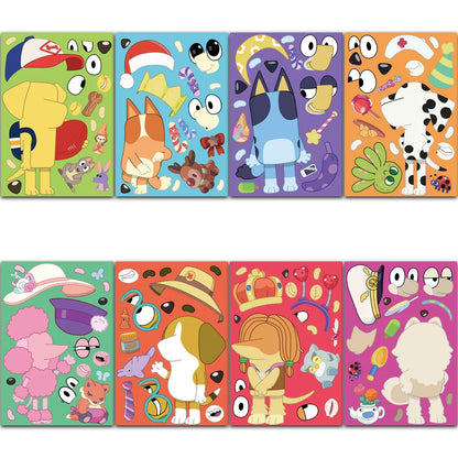 8PCS Cartoon Cute Bruy Creative Collage Classic Children's Stickers Scrapbook Phone Case Notebook Guitar Decorative Stickers