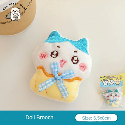1/3 Pcs Chiikawa Cute Plush Cartoon Doll Pendant Brooch Backpack Keychain Decoration Pendant