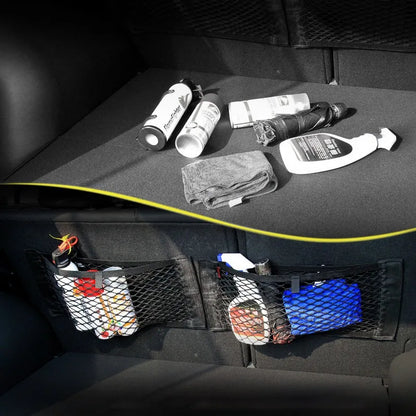 Universal Car Storage Bag Double Mesh Trunk Storage Net Car Built-in Storage Bag Car Fixed Net Anti-Slip