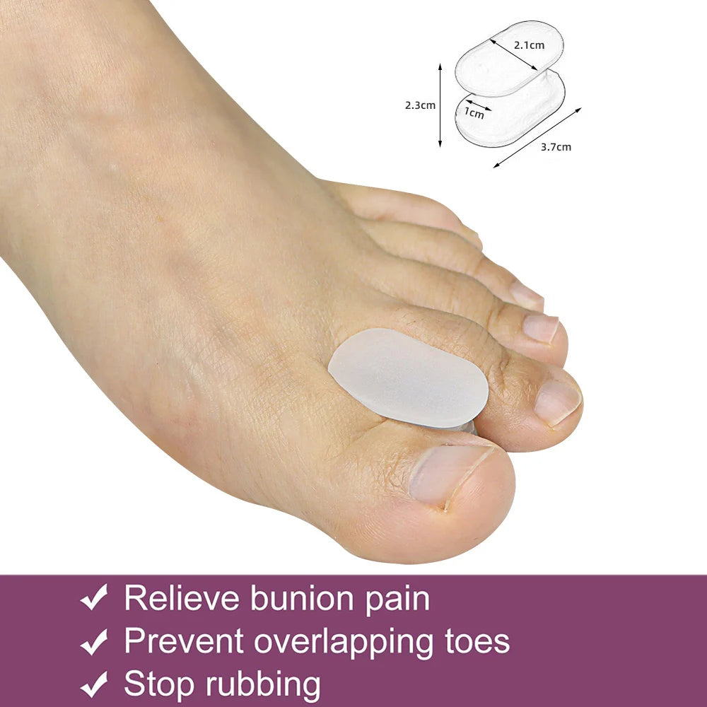 Pexmen 2/4Pcs Toe Spacers Separators Bunion Corrector Gel Toe Protector for Straightening Overlapping Toes for Men and Wom
