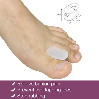 Pexmen 2/4Pcs Toe Spacers Separators Bunion Corrector Gel Toe Protector for Straightening Overlapping Toes for Men and Wom