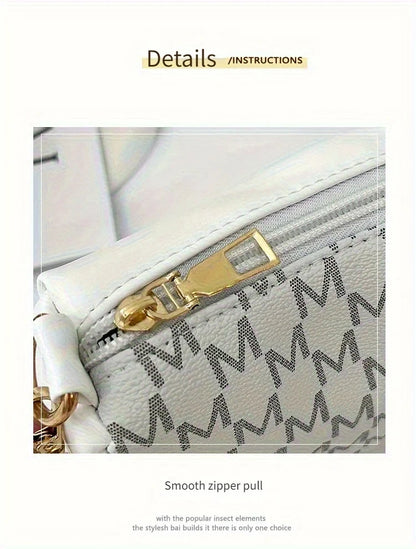 Women's Trendy Shoulder Bag with Belt Decoration Retro Underarm Handbag for Commuting
