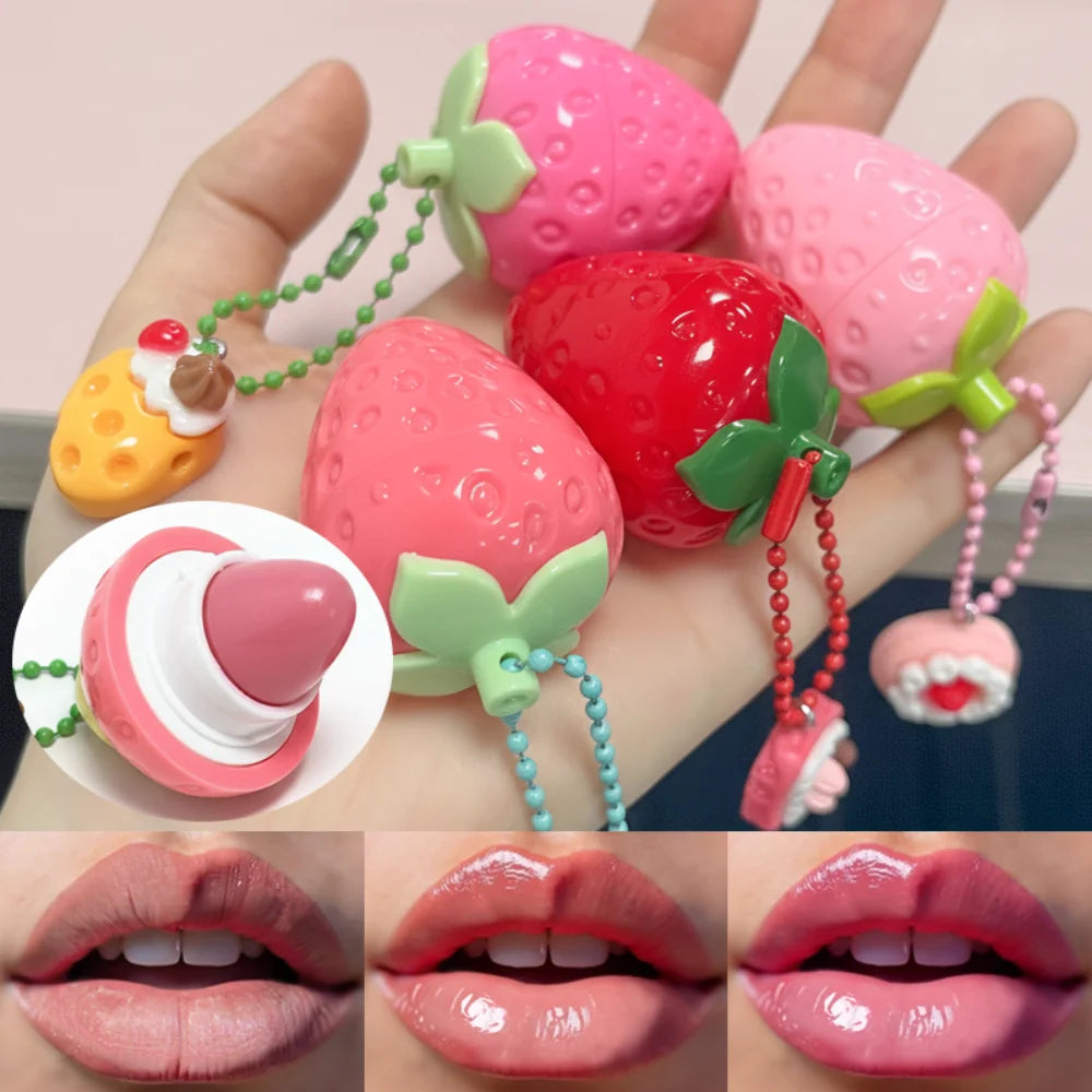 Random Shiping 1PC Strawberry Lip Gloss Lipstick Moisturizing Winter Antifreeze Anti Crack Moisturizing Lasting Lip Balm