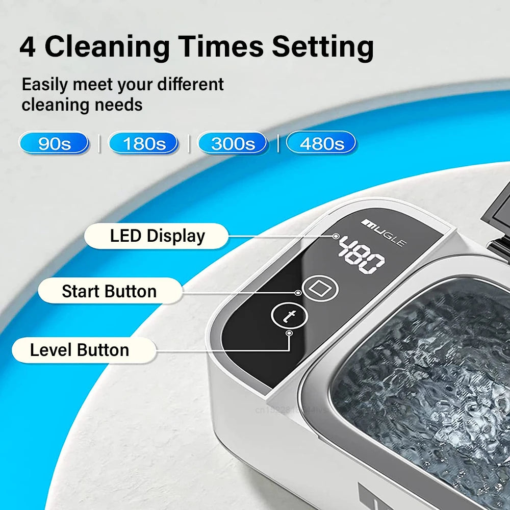 Ultrasonic Cleaner Ultrasound Glasses Jewelry Cleanser High Frequency Ultrasound Washing Machine for Glasses Jewelry Dentures