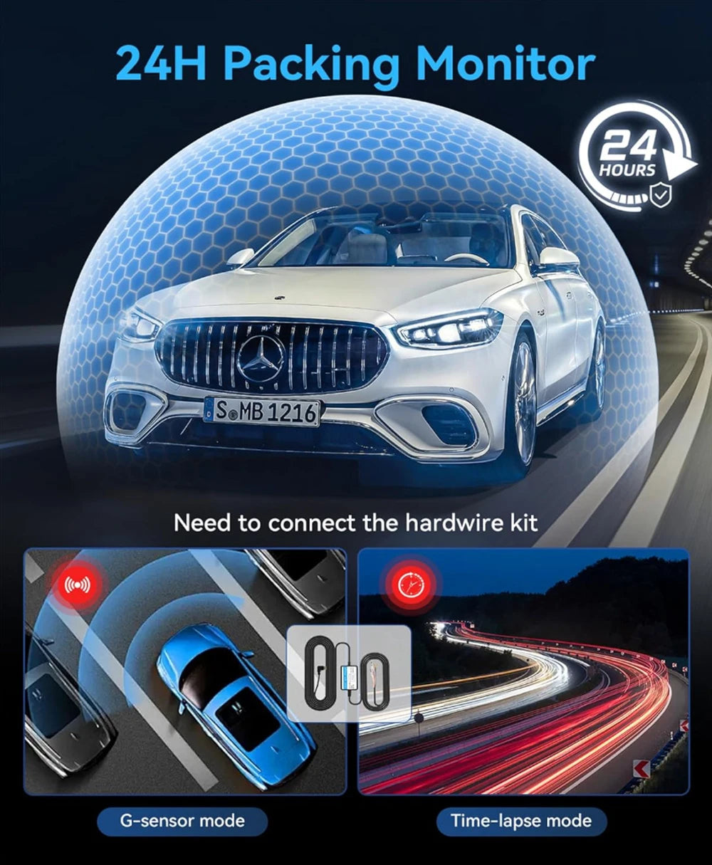 1080P HD WIFI 2/3Camera Dash Cam For Car Camera Video Recorder Car DVR Front Rear View Camera Night Vision Car Accessories