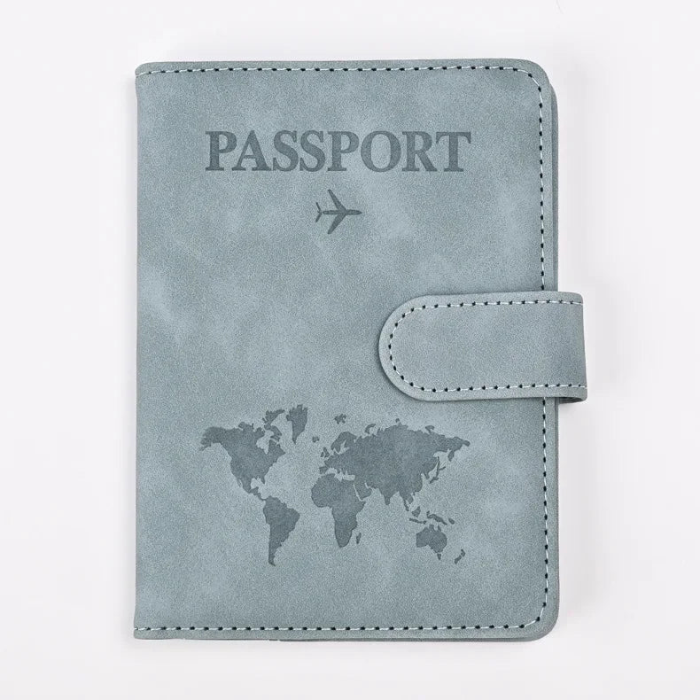 Travel Passport Cover Holder Case PU Leather Men Women Ticket Wallet Protective with Credit Card Holder Protector Cover Case
