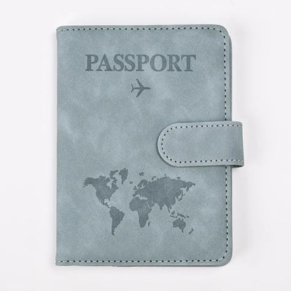 Travel Passport Cover Holder Case PU Leather Men Women Ticket Wallet Protective with Credit Card Holder Protector Cover Case