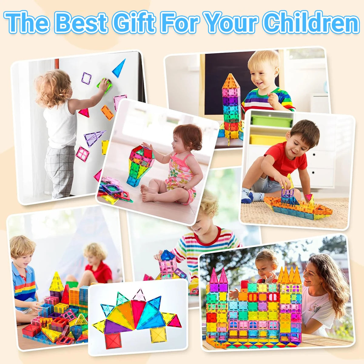 40/64/100PCS Magnetic Building Blocks Montessori  Educational Constructor Toys Set For Kids Game For Boys Girl Gifts