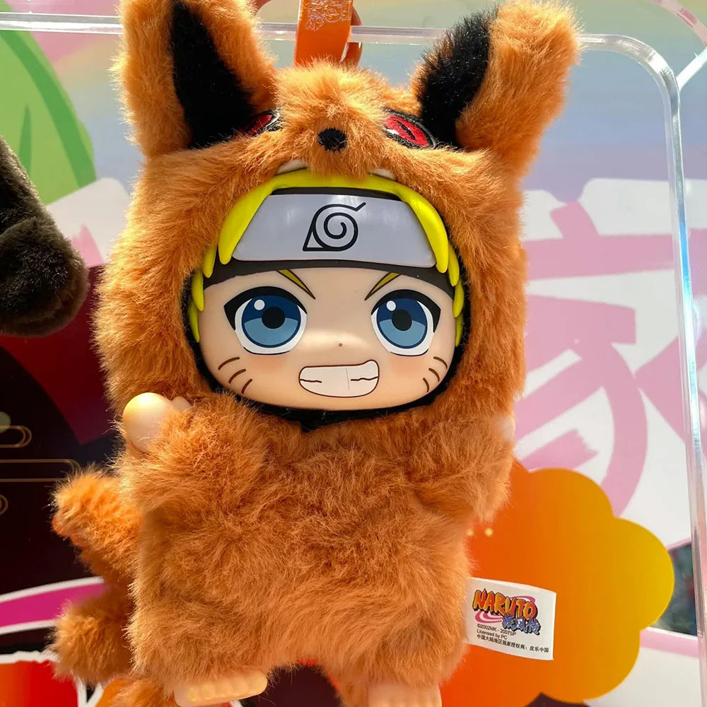 Bandai EAKI Naruto Blind Box Shippuden Party Series Uzumaki Stuffed Plush Bag Pendant Ornament Doll Toy Collection Birthday Gift