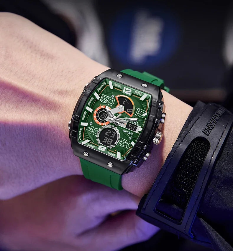 SMAEL 8109 Digital Watch Men Outdoor Sport 5ATM Waterproof LCD Electronic Male Quartz Watches for Men's Chronograph Wristwatch