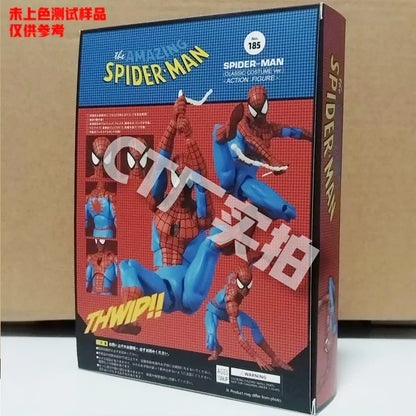 Ct Toys Spiderman Mafex 185 Classic Costume Ver Miles Morales Spider-Man Action Figure Anime Model Gift Toys 15cm