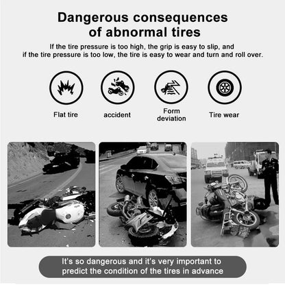 Motorcycle Tire Pressure Sensors Moto TMPS Tire Pressure Monitoring System 2 Wheel Tyre External Sensor for Motorbike Bicycle