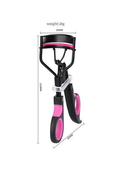 Dual Color Handle Curling Eyelash Clip Artificial Eyelash Assistant Eyebrow Trimmer Steel Needle Portable