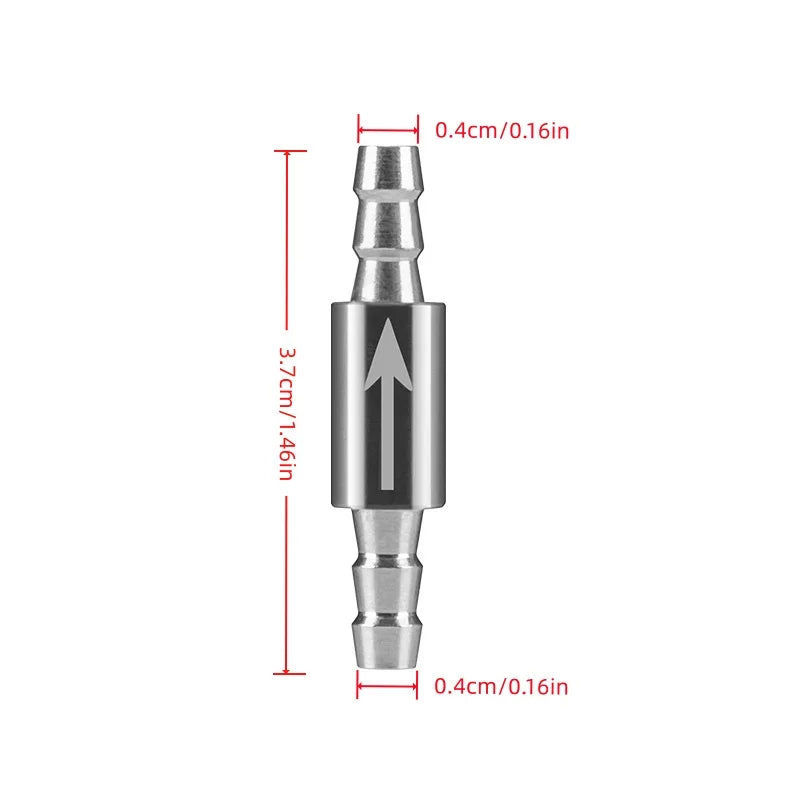 Dioxide Cylinder To CO2 System Diffuser Stainless Steel Check Valve For CO2 equipment Non Return Water 4mm Aquarium Water Valve