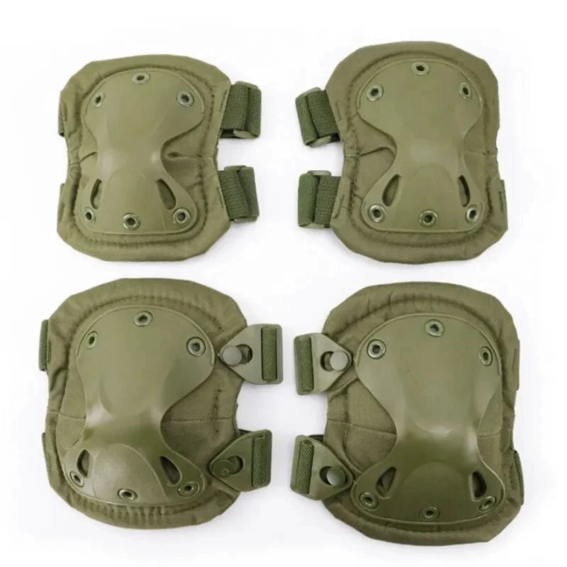 Outdoor Tactical Protective Gear 4pcs Knee Pads Elbow Pads For Cycling Mountaineering Hiking Outdoor Sports Protection