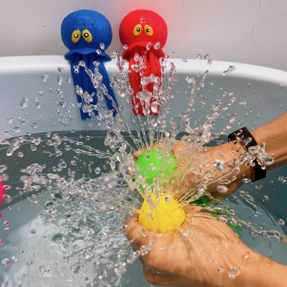 Baby Bath Toys Sponge Water Absorbing Octopus Squeezing Stress Relief Toys Summer Swimming Play Water Bath Toy for Children