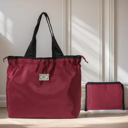 Ultra Lightweight & Compact Grocery Bag - Fold into Pocket, Eco-Friendly Shopping Tote with Zipper