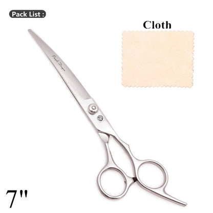 Purple Dragon Dog Grooming Scissors 6.5" 7" Straight Scissors Thinning Shears Professional Pets Shears Curved Scissors Z4001