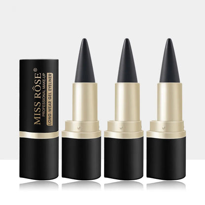 Waterproof eyeliner paste eyeliner quick-drying matte eyeliner single end black solid rich eyeliner pen