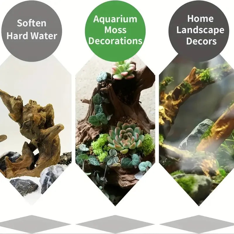 10-15CM Natural Driftwood Aquarium Decor - Premium Wood Fish Tank Ornament, Authentic Wooden Landscape for Aquatic Environments