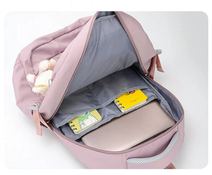 Girl School Bag Backpack Back Pack For Teenager Women Children Female Pink Schoolbag Primary High Bagpack Class Teens Child Kids