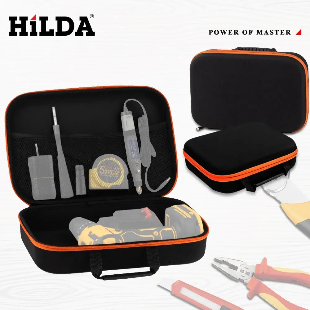 HILDA Storage Bag Oxford Bag Organizer Multi Functional Handbag Electrician Drill Bag Zipper Bag with Mesh Shockproof 가방 Gift