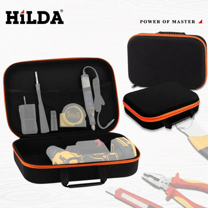 HILDA Storage Bag Oxford Bag Organizer Multi Functional Handbag Electrician Drill Bag Zipper Bag with Mesh Shockproof 가방 Gift