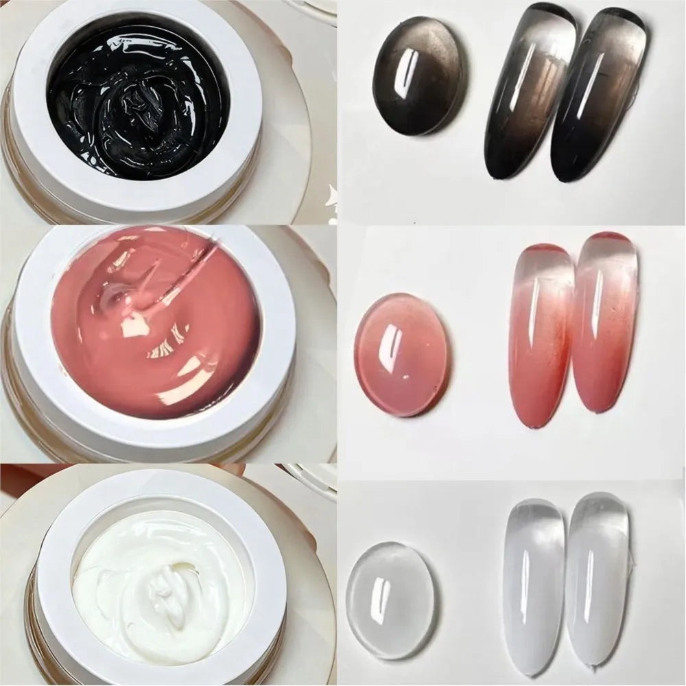 5ml White Cushion Ombre Painting Nail Gel No Wipe Gradient Patting Gel Polish Ombre ,Aura, Blush & Blend Manicure Gel Polish #2g