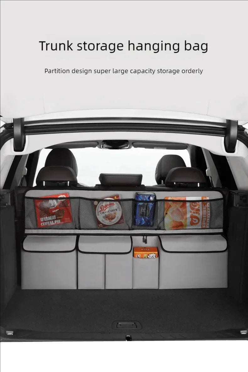 JFBONIN Car Trunk Storage Bag SUV Car Seat Back Hanging Bag Multi Functional Storage Mesh Bag Car Interior Storage Items
