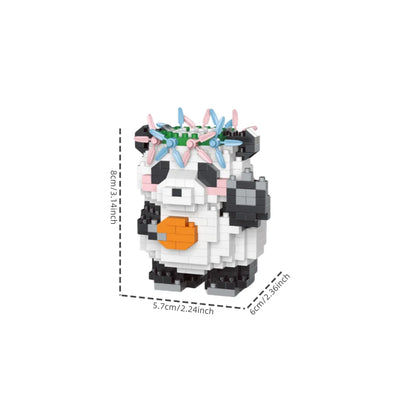 Knew Built Adorable Panda Micro Mini Building Blocks: Five Lovable Shapes, with Charming Apple and Bamboo Perfect Playmate Toys