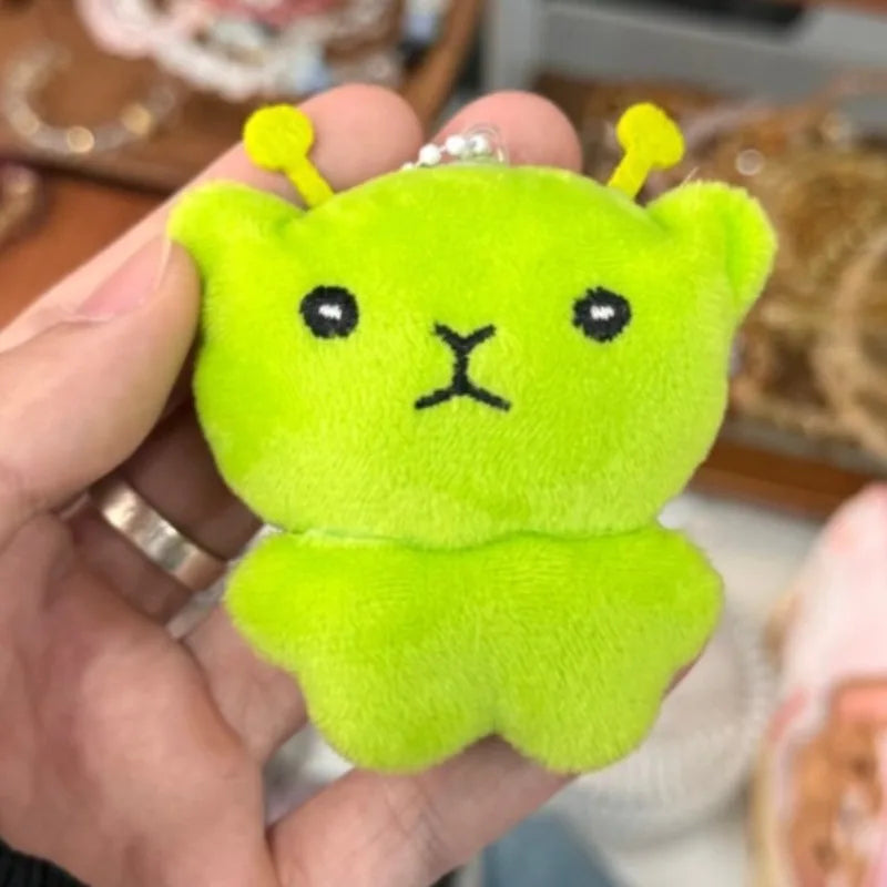 Cute Alien Cat Plush Pendant Super Soft Plushie Dolls Keychain Kawaii Mini Toy Backpack Pendant Lovely Bag Decor Christmas Gift