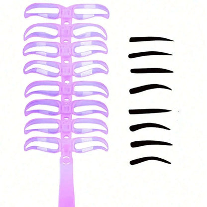 8-In-1 Reusable Eyebrow Template Set, Eyebrow Template Tool, Eyebrow Makeup Model Tool And Accessories