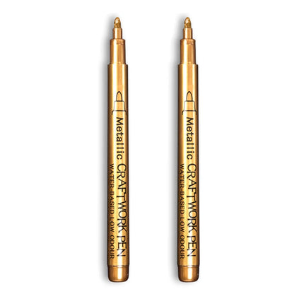 2/1Pc Brush Metallic Marker Pens Gold Silver Color Permanent Art Marker For Manga Crafts Scrapbooking School Stationery Supplies