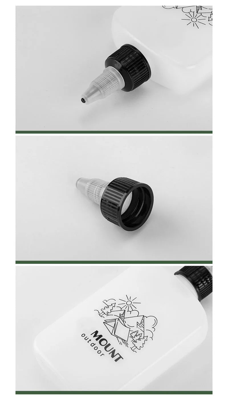 Outdoor Camping Oil Dispenser Bottle 120ml Leakproof Vinegar Jar Squeeze Bottle with Twist Top Cap HDPE for Cooking Grilling