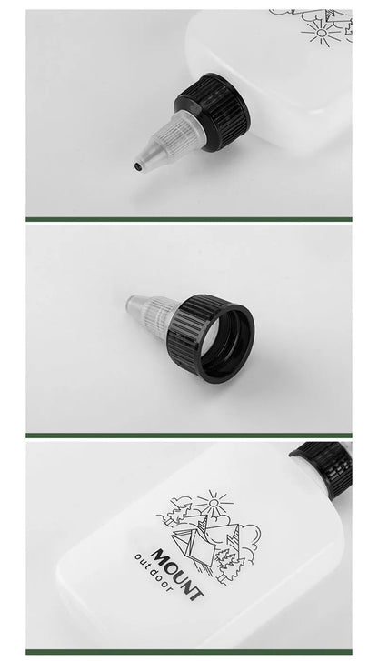 Outdoor Camping Oil Dispenser Bottle 120ml Leakproof Vinegar Jar Squeeze Bottle with Twist Top Cap HDPE for Cooking Grilling